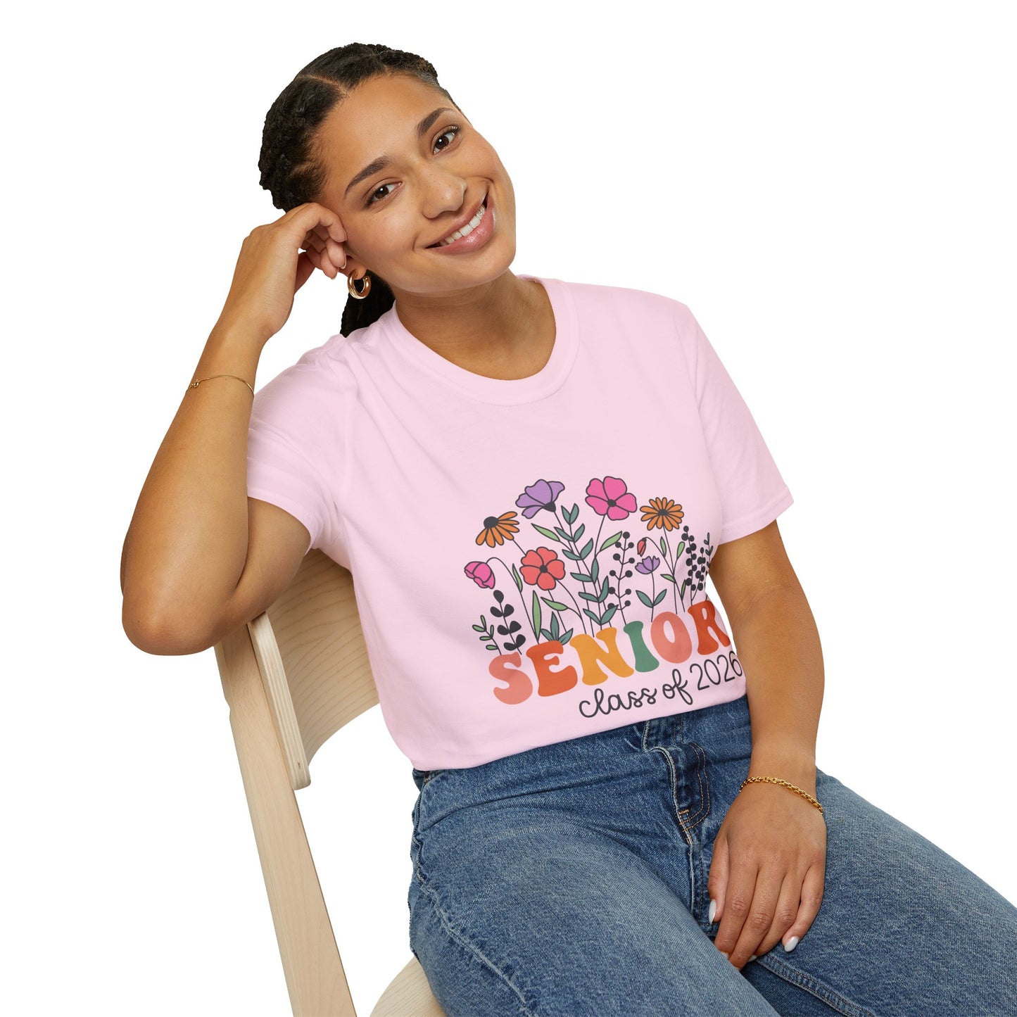 Senior Class of 2026 Floral T-Shirt, Graduation Gift, Unisex Tee, Senior's Apparel, College Bound Shirt