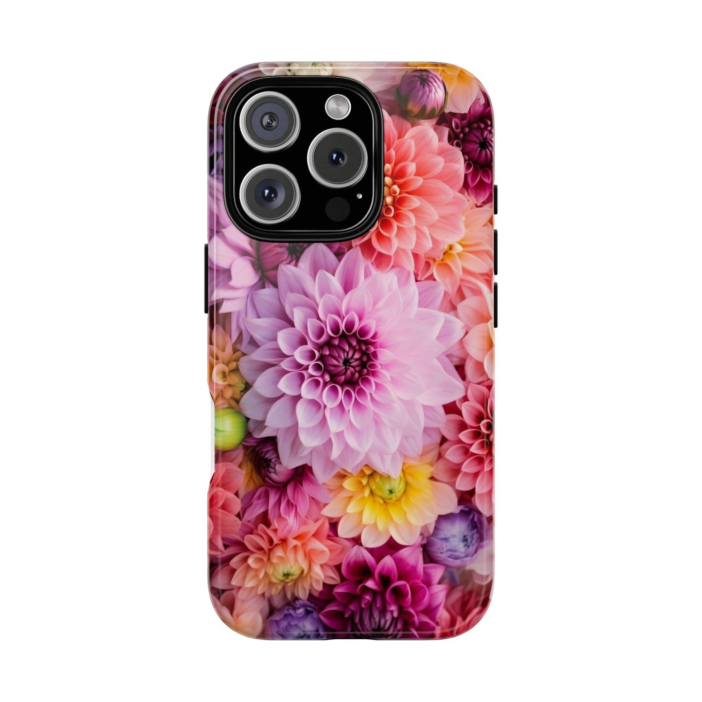 Floral iPhone Case, Tough Floral Phone Cover, Flower Pattern Case, Spring Design, Gift for Her, Durable Phone Accessory