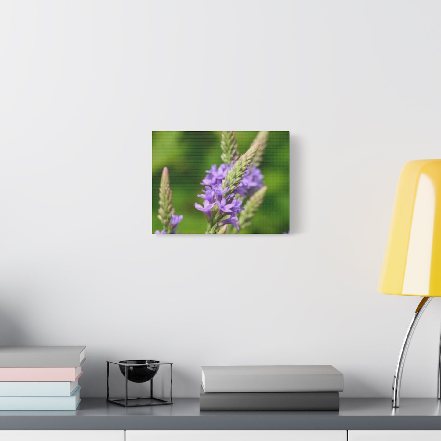 Floral Canvas Wall Art, Stretched Matte Canvas Print, Home Decor, Purple Flower Artwork, Nature-Inspired Decoration