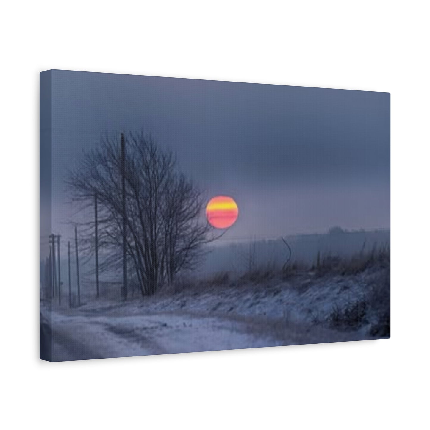 Serene Sunset Canvas Print, Home Decor Art, Relaxing Wall Art, Nature Decor, Scenic Landscape, Perfect Gift for Nature Lovers