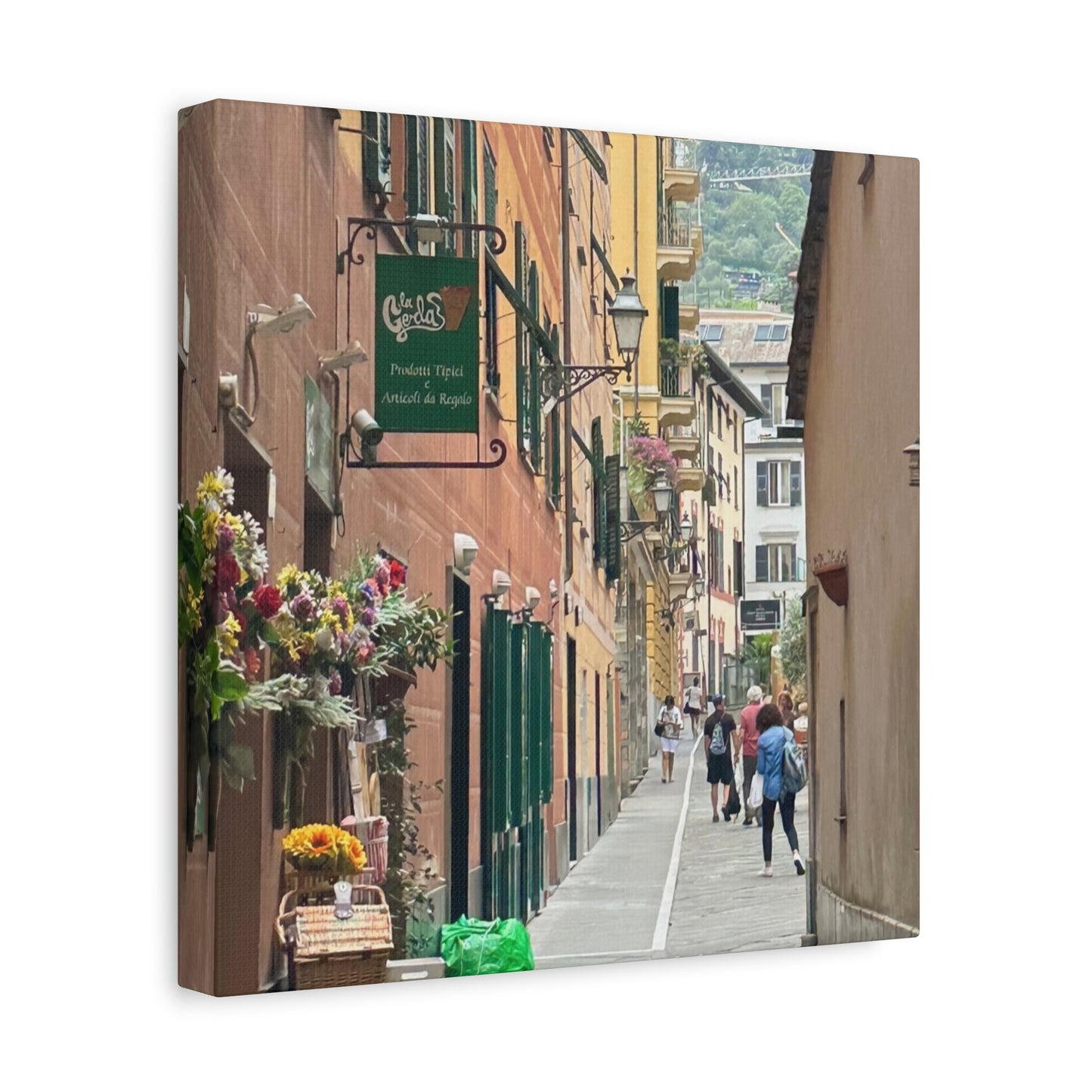 Charming Italy Street Scene Canvas Wall Art, Home Decor, Gift for Art Lovers, Cozy Living Room Decoration, Gallery Wall Accent