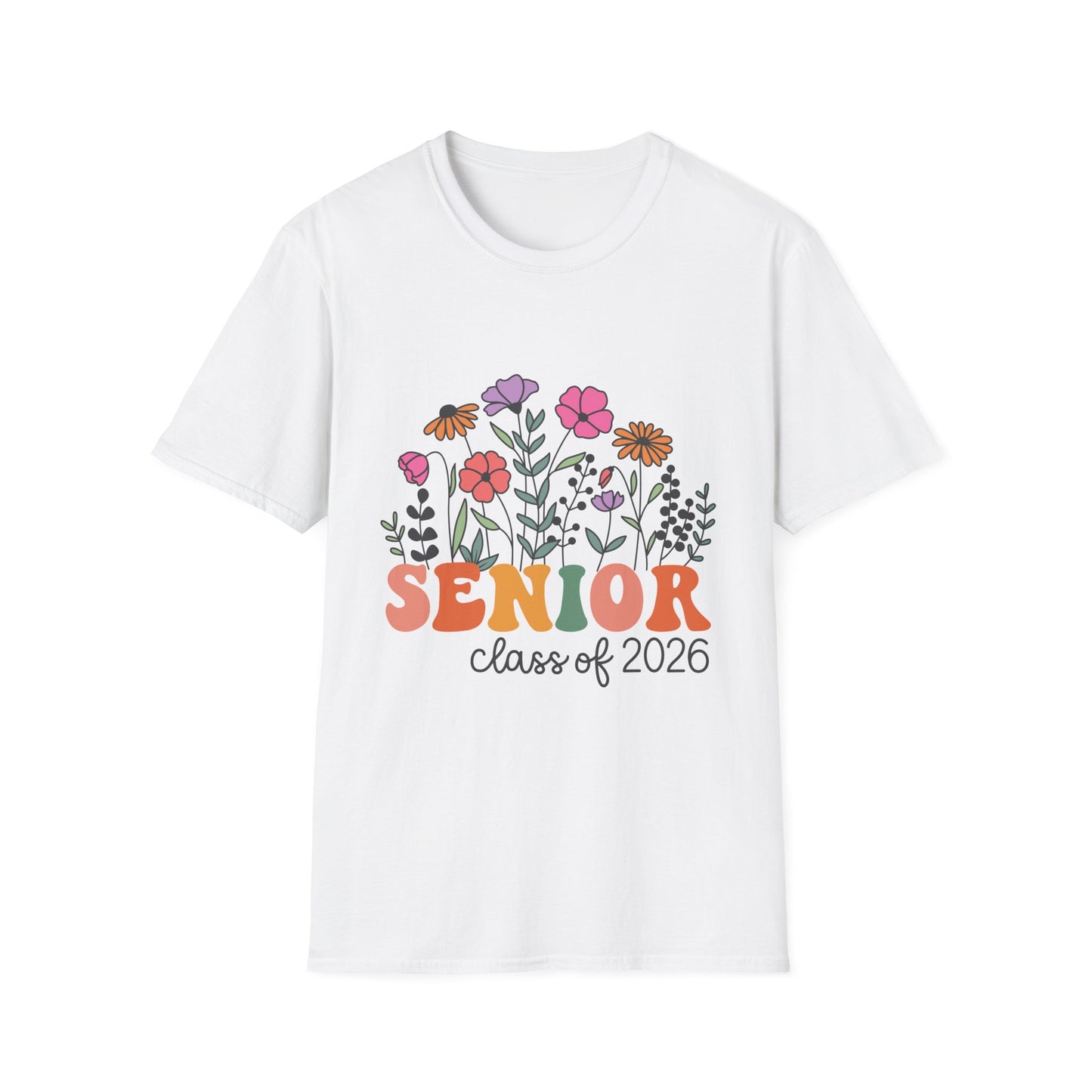 Senior Class of 2026 Floral T-Shirt, Graduation Gift, Unisex Tee, Senior's Apparel, College Bound Shirt