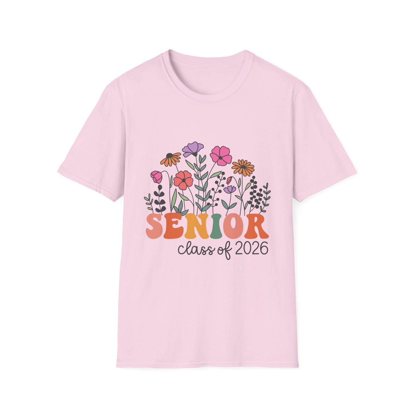 Senior Class of 2026 Floral T-Shirt, Graduation Gift, Unisex Tee, Senior's Apparel, College Bound Shirt