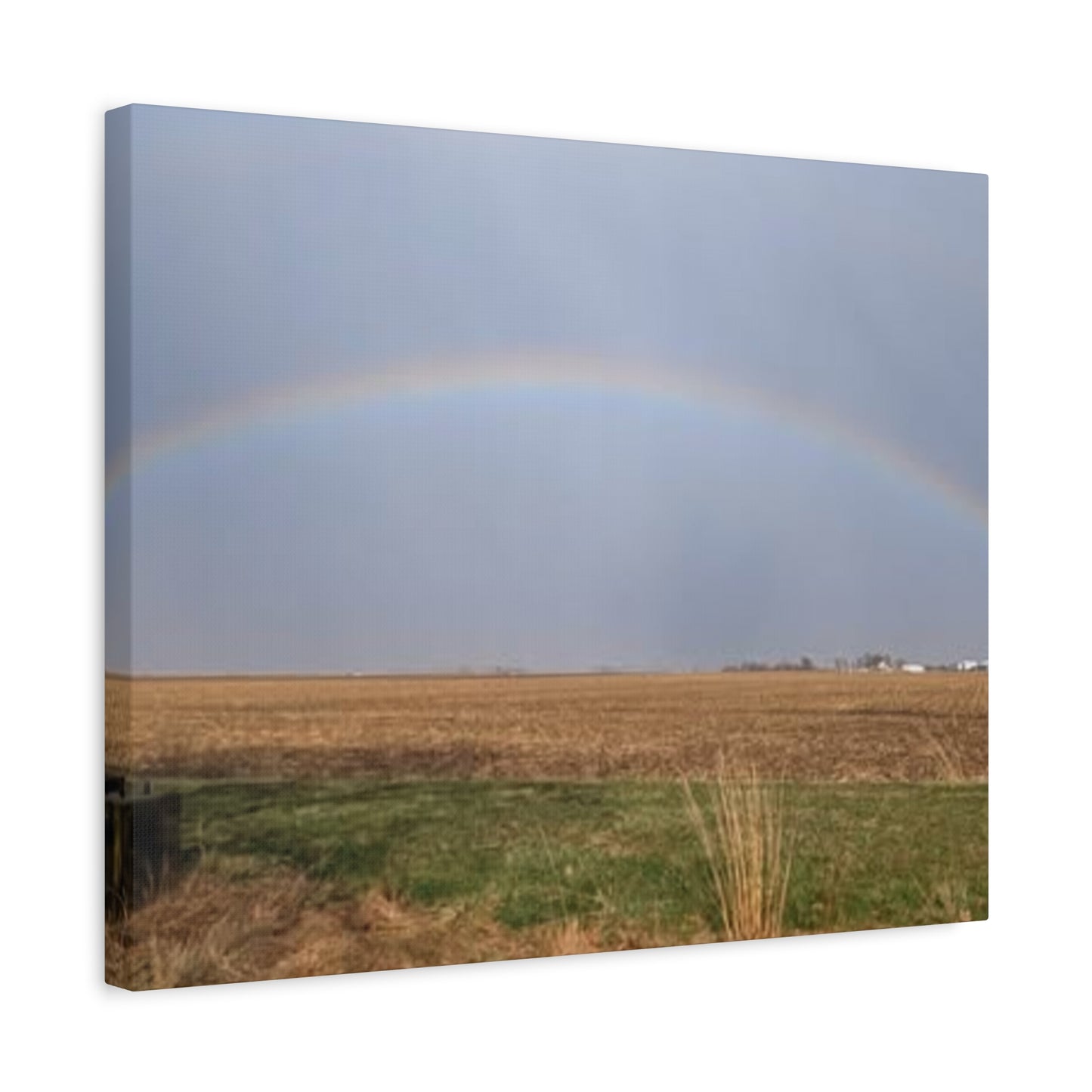 Rainbow Landscape Canvas Print, Inspirational Home Decor, Gift for Nature Lovers, Modern Wall Art, Farmhouse Style, Rainbow Art