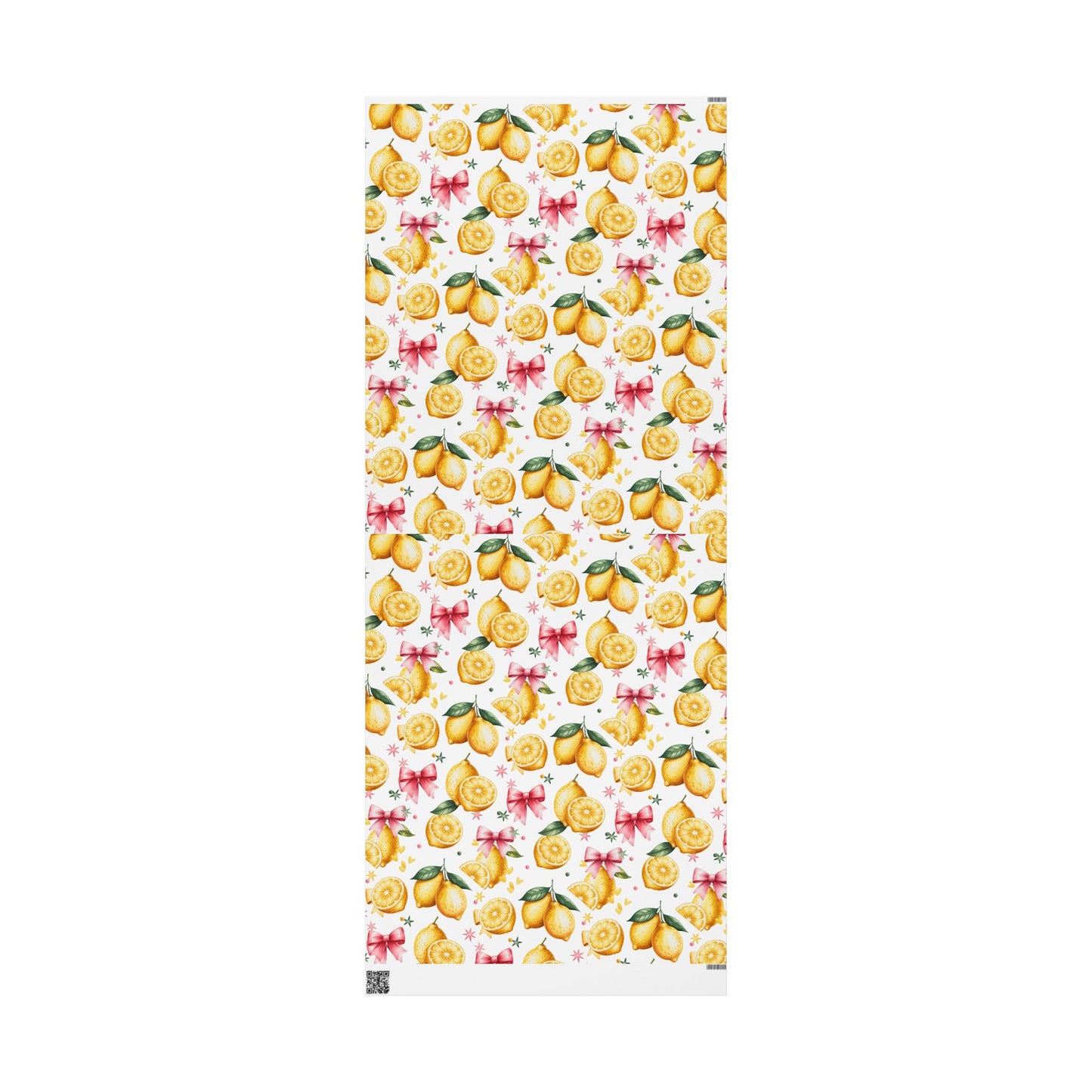 Citrus-Inspired Gift Wrap Roll, Fresh Lemon Wrapping Paper for Birthdays, Weddings, Baby Showers, Eco-Friendly Gift Wrapping