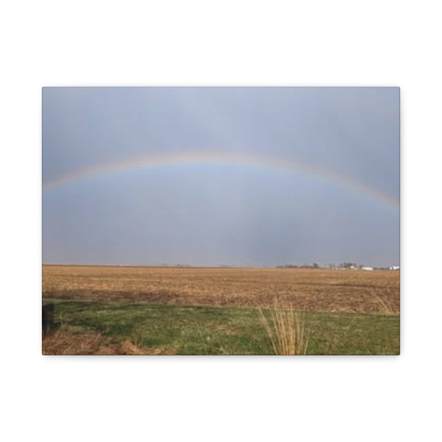 Rainbow Landscape Canvas Print, Inspirational Home Decor, Gift for Nature Lovers, Modern Wall Art, Farmhouse Style, Rainbow Art
