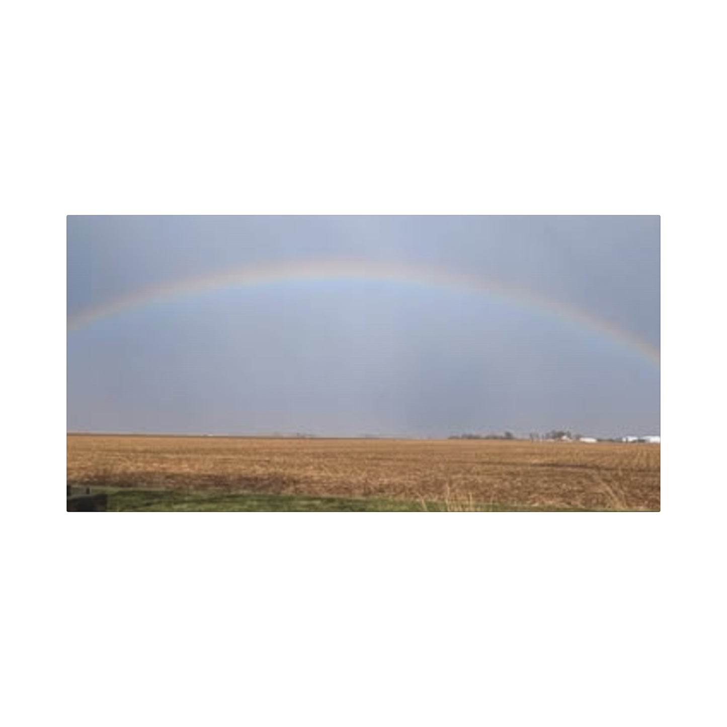 Rainbow Landscape Canvas Print, Inspirational Home Decor, Gift for Nature Lovers, Modern Wall Art, Farmhouse Style, Rainbow Art