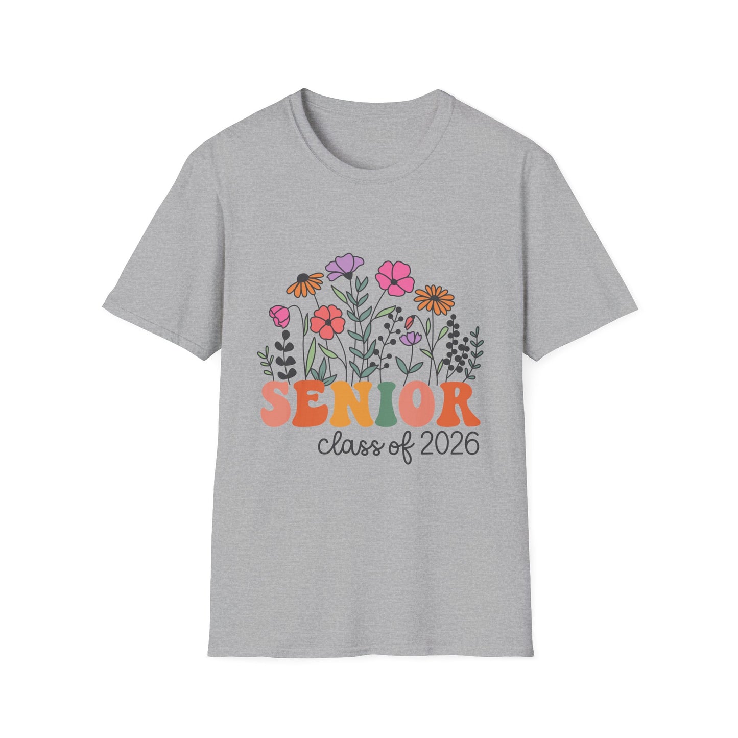 Senior Class of 2026 Floral T-Shirt, Graduation Gift, Unisex Tee, Senior's Apparel, College Bound Shirt