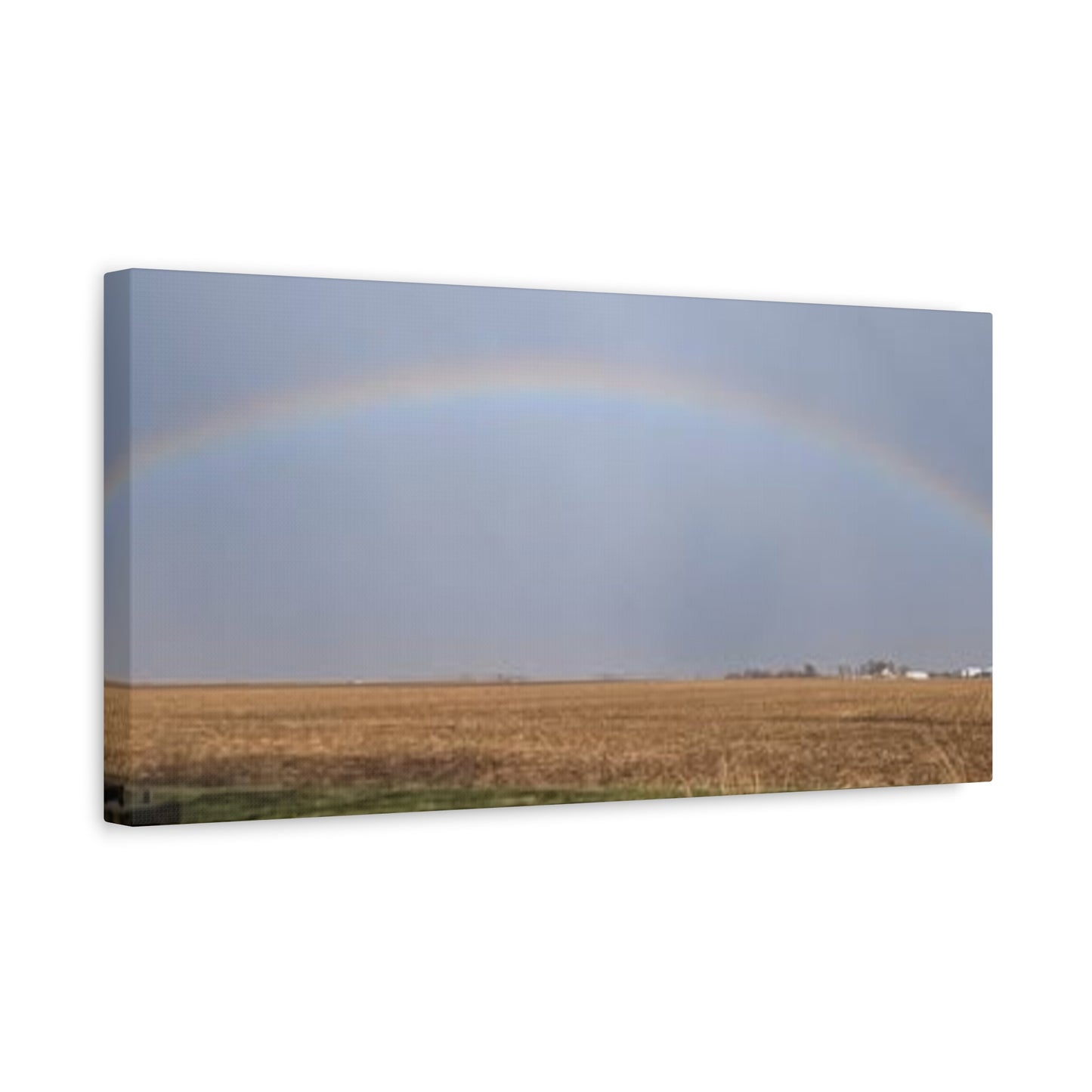 Rainbow Landscape Canvas Print, Inspirational Home Decor, Gift for Nature Lovers, Modern Wall Art, Farmhouse Style, Rainbow Art