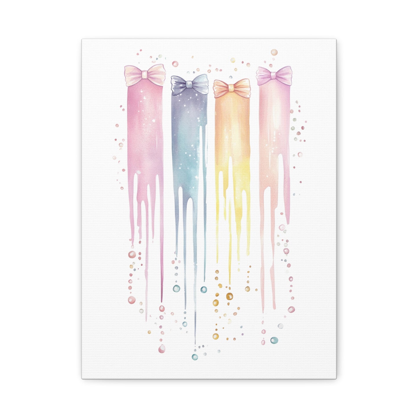 Pastel Drip Colorful Bow Decor