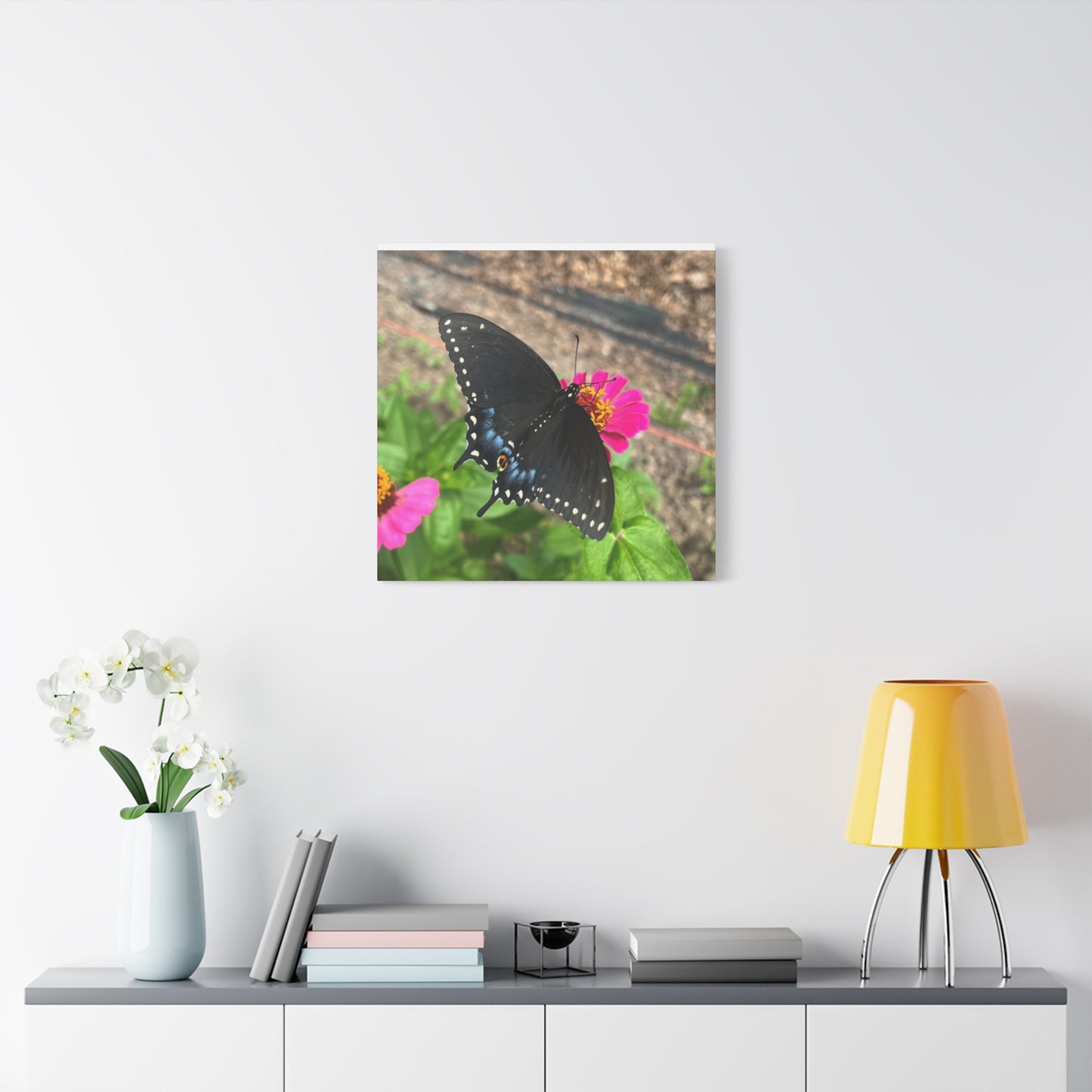 Black Butterfly Canvas Wall Art, Nature Decor, Botanical Print, Home Decor, Gift for Nature Lovers, Insect Photography