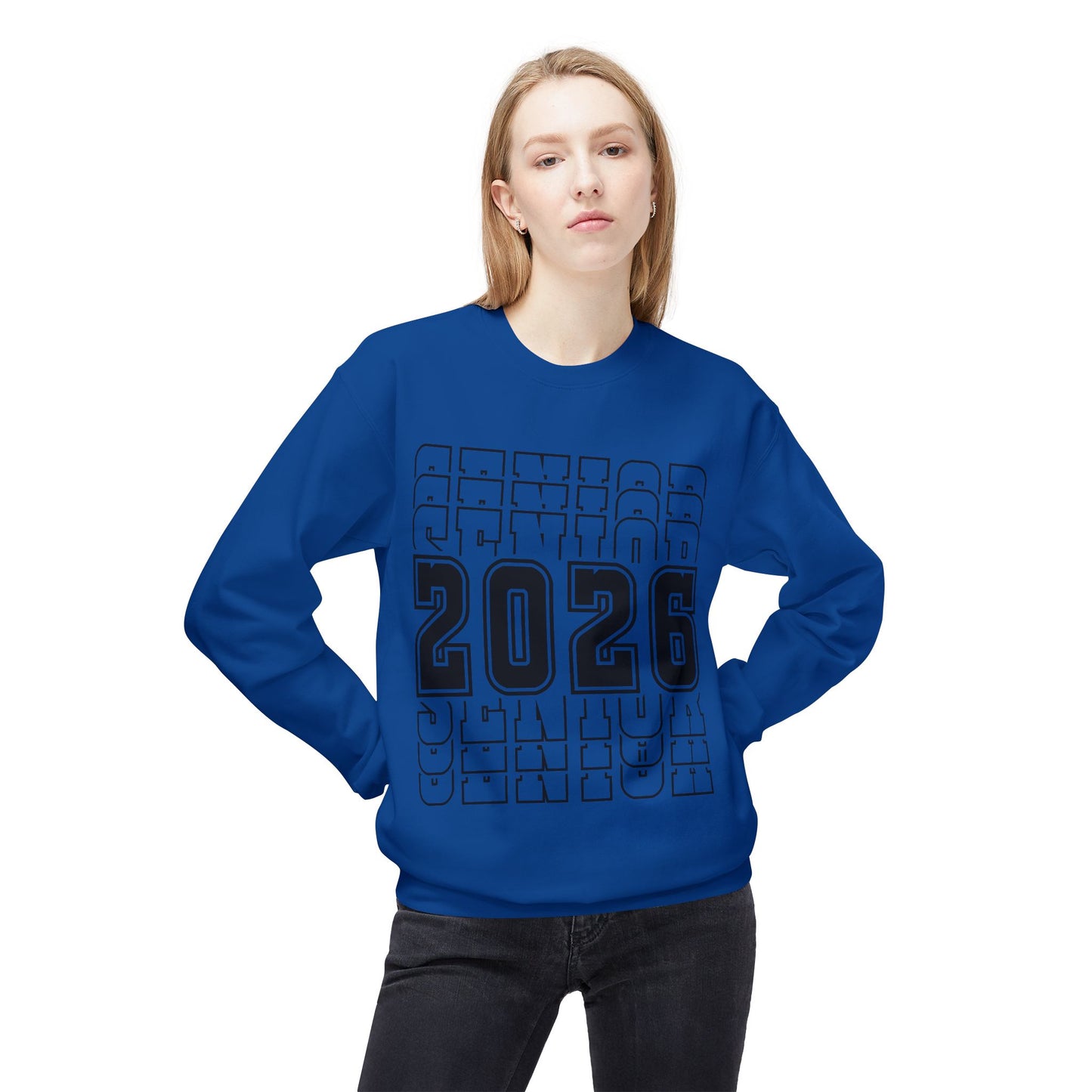 Stylish Senior Sweatshirt for Class of 2026, Unisex Crewneck, Graduation Gift, College Bound, Cozy Apparel, Trendy Layering Piece