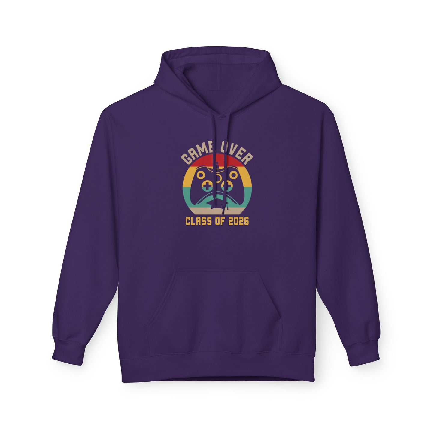 Game Over Class of 2026 Hoodie - Unisex Softstyle Fleece | Graduation Gift, Gamer Apparel, Cozy Sweatshirt, Casual Wear