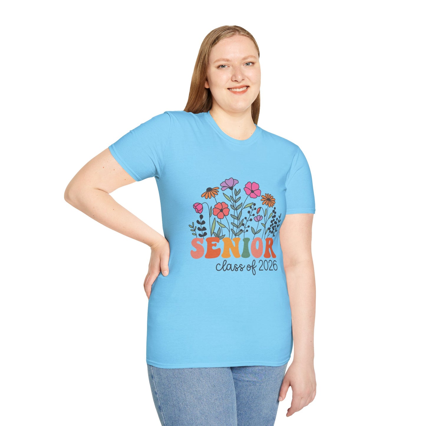 Senior Class of 2026 Floral T-Shirt, Graduation Gift, Unisex Tee, Senior's Apparel, College Bound Shirt