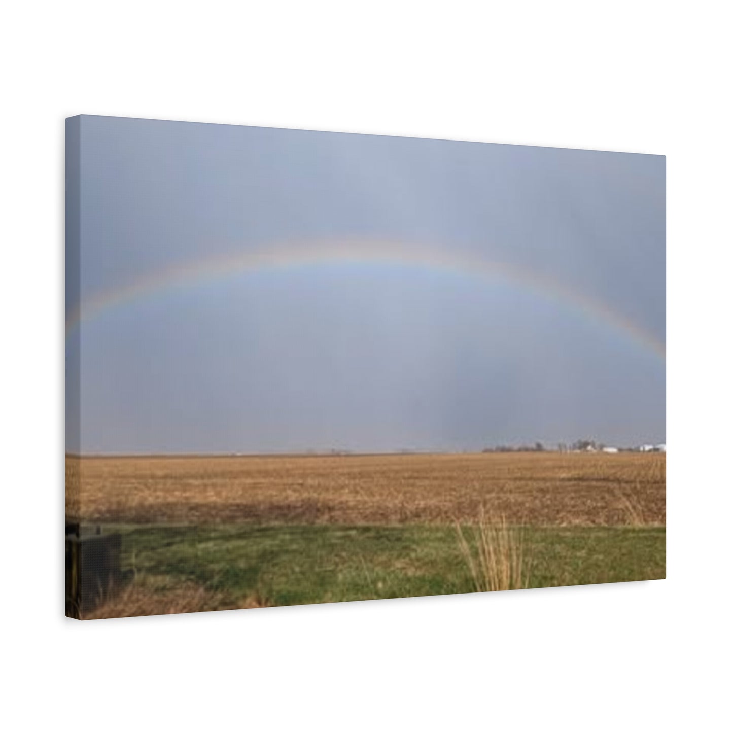 Rainbow Landscape Canvas Print, Inspirational Home Decor, Gift for Nature Lovers, Modern Wall Art, Farmhouse Style, Rainbow Art