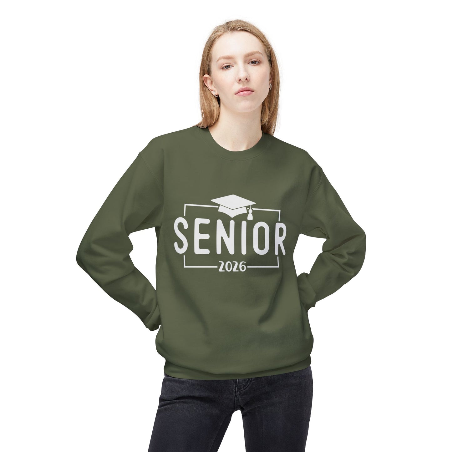 Senior 2026 Fleece Crewneck Sweatshirt - Perfect for Graduation, Class of 2026, Cozy Gift for Graduates, Unisex Crew Sweatshirt, Casual Wear