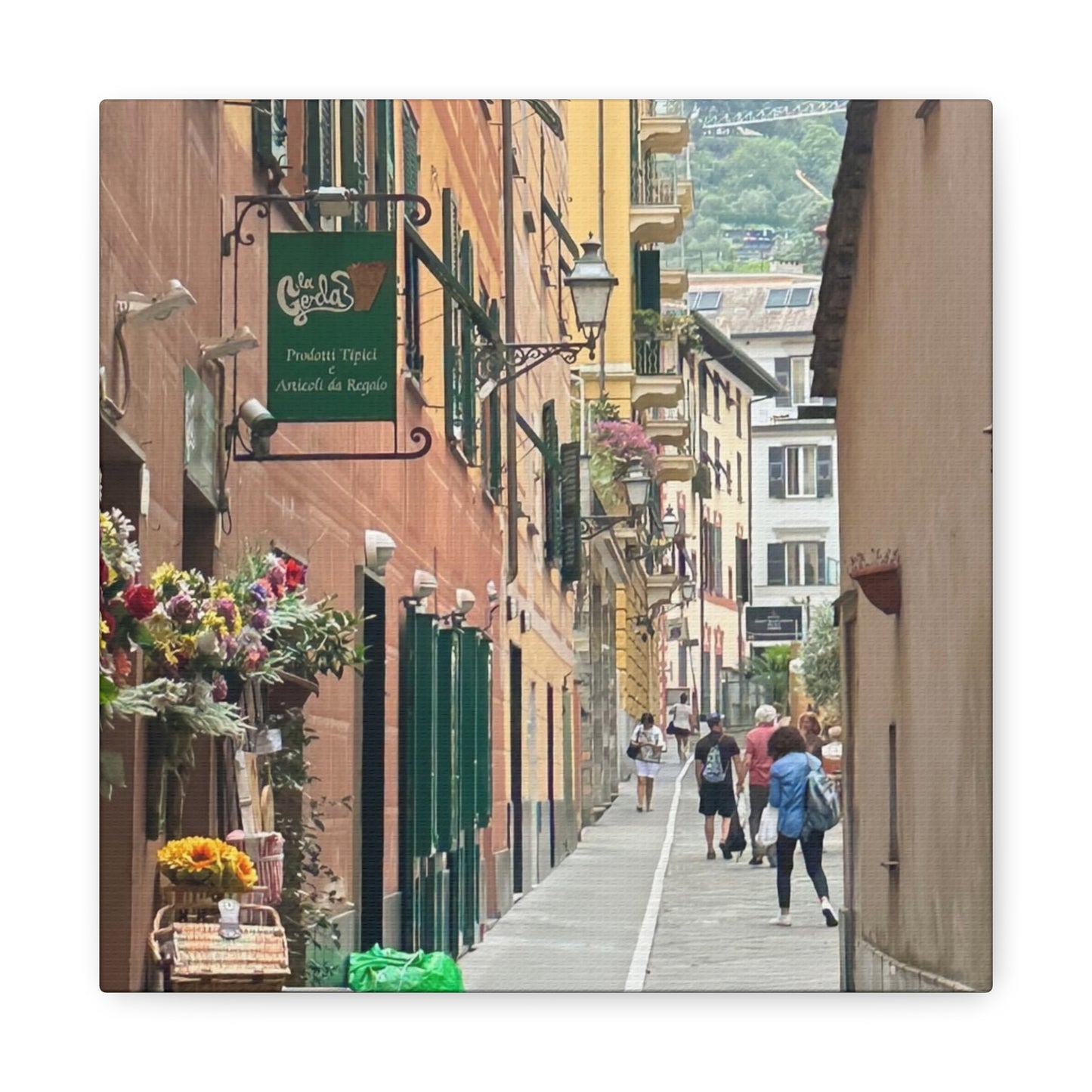 Charming Italy Street Scene Canvas Wall Art, Home Decor, Gift for Art Lovers, Cozy Living Room Decoration, Gallery Wall Accent