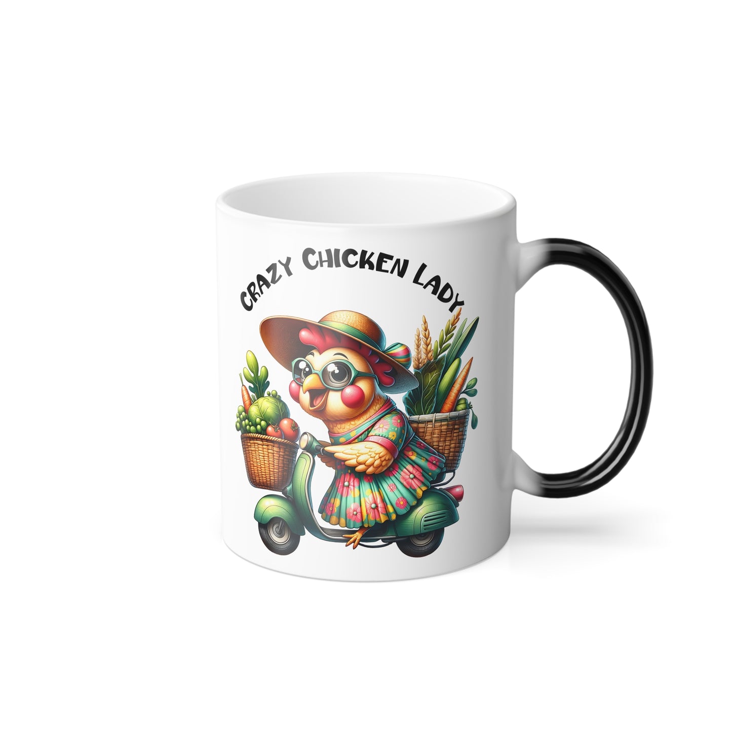 Crazy Chicken Lady Color Morphing Mug, 11oz