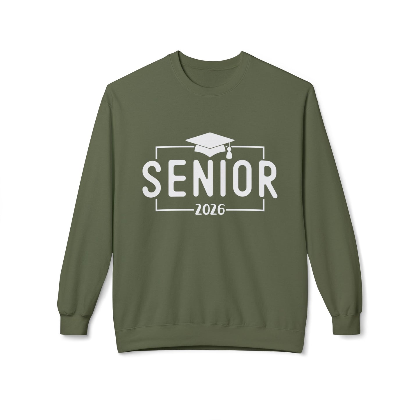 Senior 2026 Fleece Crewneck Sweatshirt - Perfect for Graduation, Class of 2026, Cozy Gift for Graduates, Unisex Crew Sweatshirt, Casual Wear