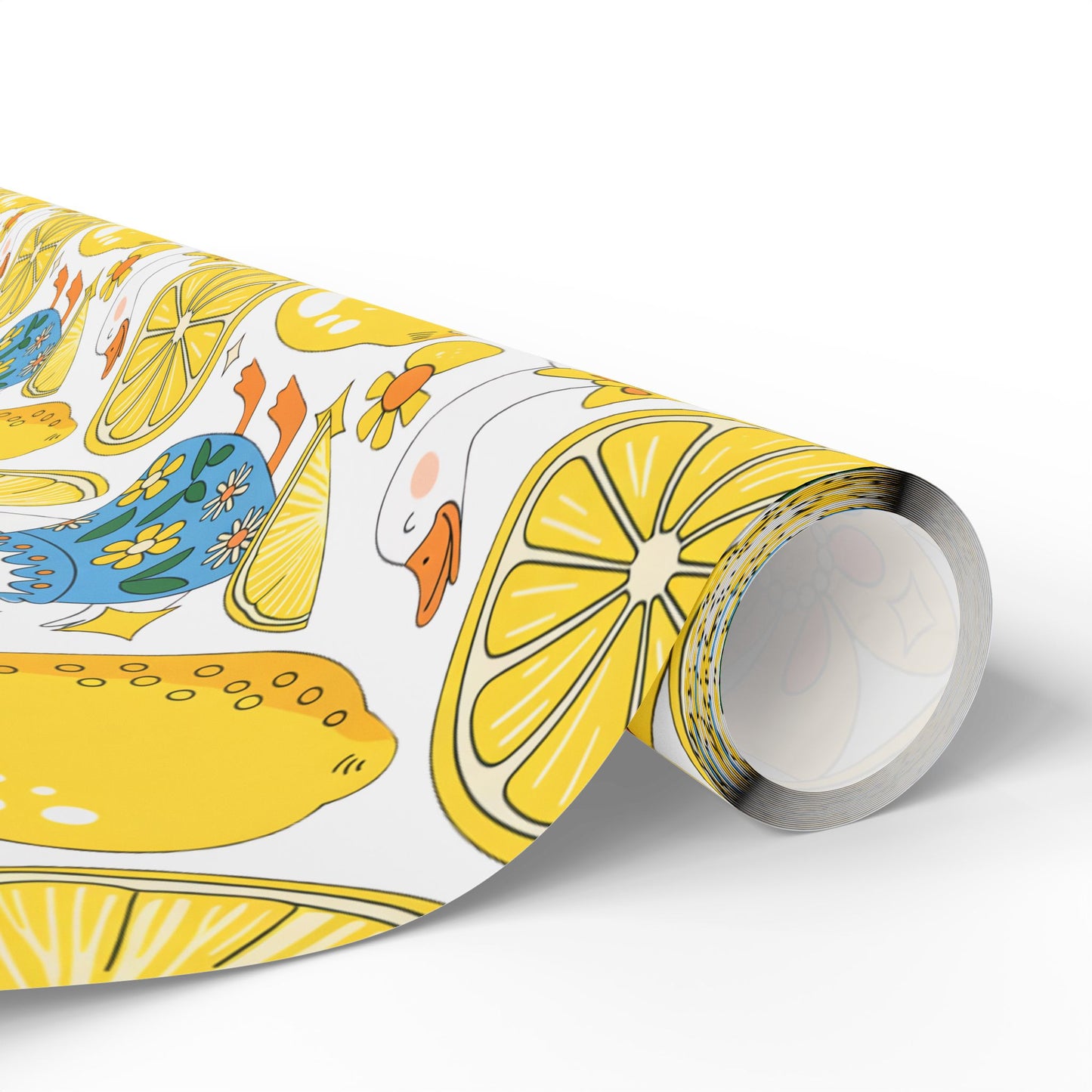 Vibrant Lemon Wrapping Paper, Gift Wrap for Birthdays, Parties, Baby Showers, DIY Crafts, Summer Celebrations, Floral Design