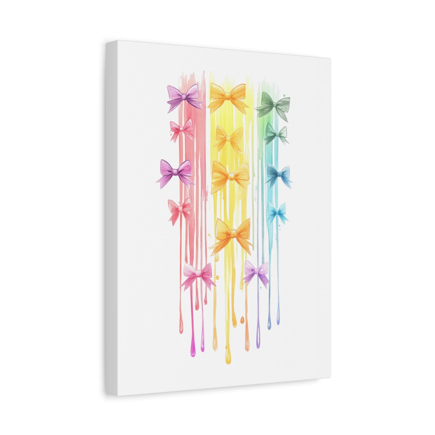 Colorful Bow Decor Canvas Print Wall Art