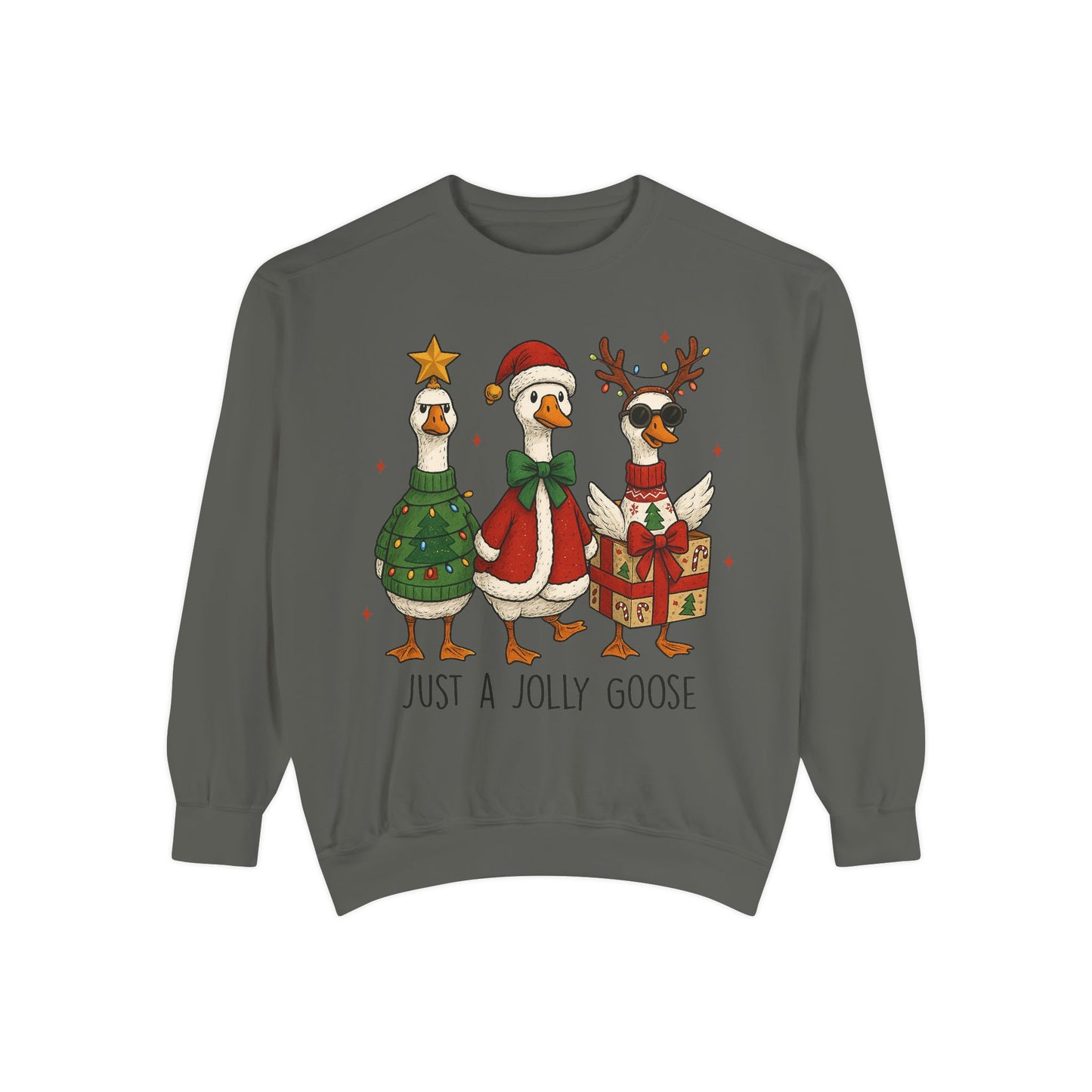 Holiday Goose Sweatshirt, Cozy Sweatshirt, Christmas Gift, Unisex Sweatshirt, Festive Apparel, Winter Fashion