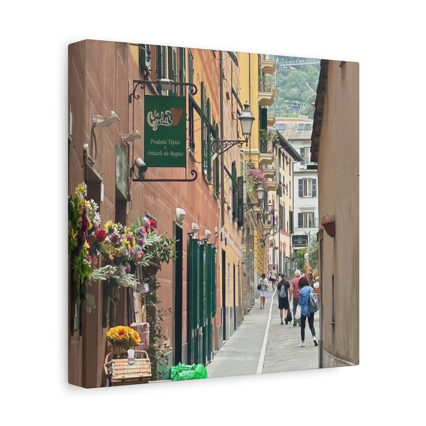Charming Italy Street Scene Canvas Wall Art, Home Decor, Gift for Art Lovers, Cozy Living Room Decoration, Gallery Wall Accent