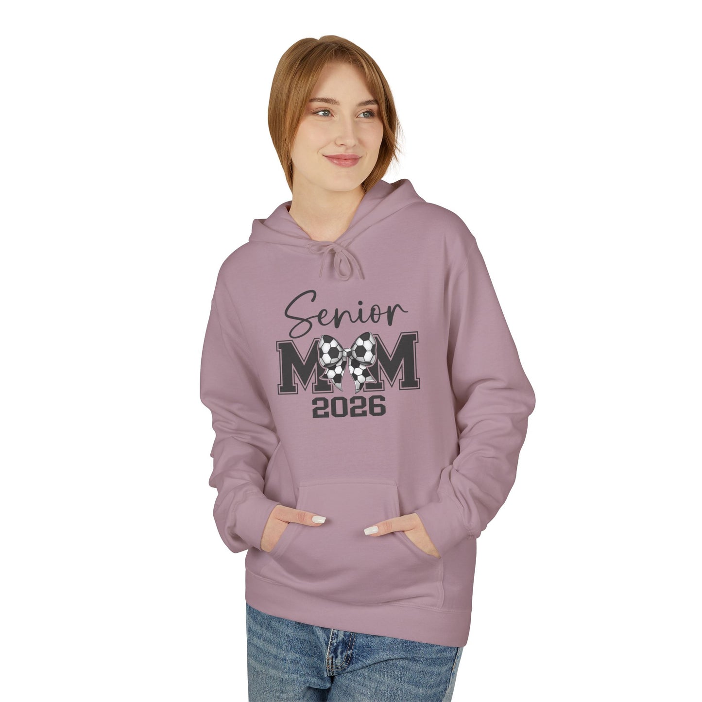 Senior Soccer Mom 2026 Midweight Fleece Hoodie,