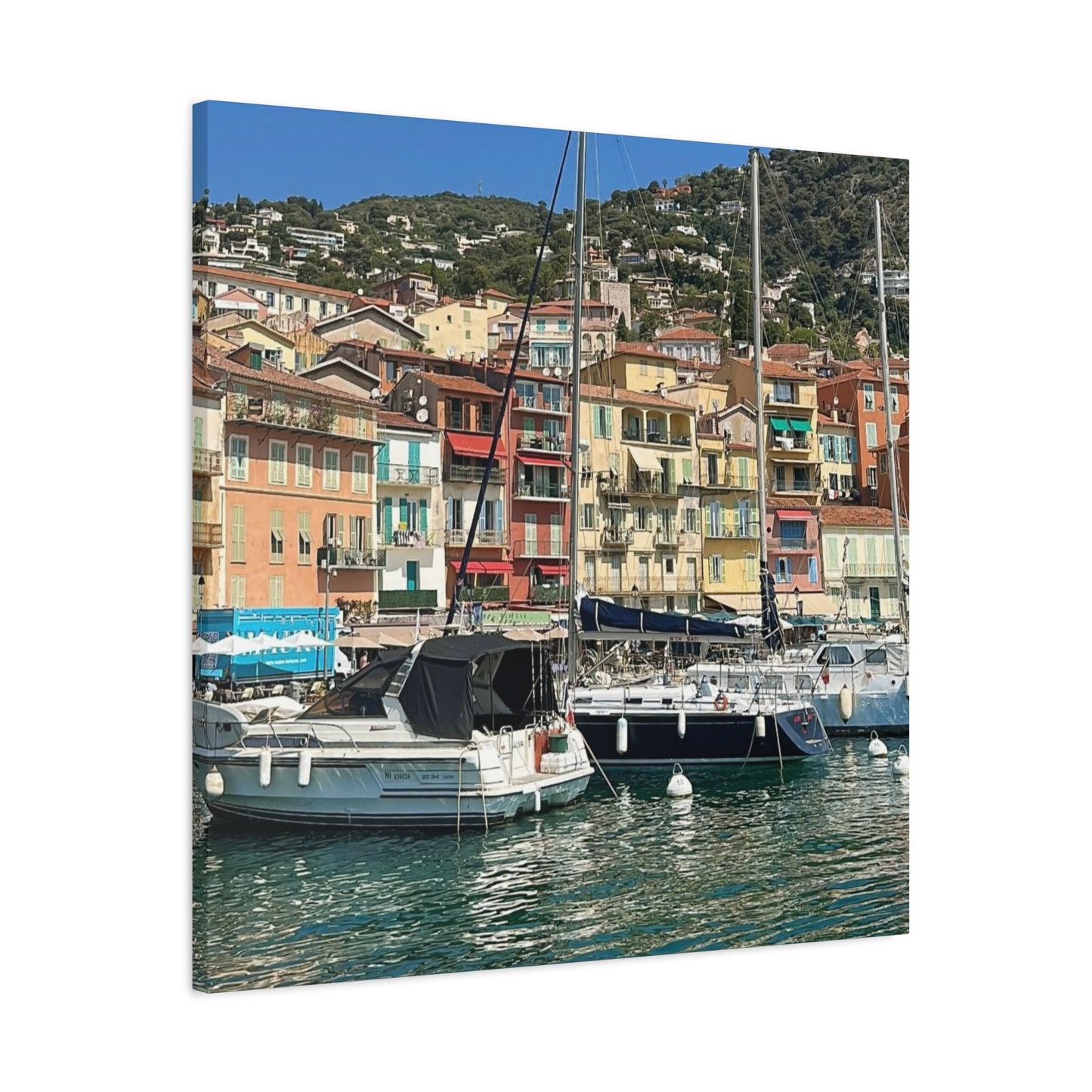 Italy Nautical Canvas Wall Art, Coastal Home Decor, Marina Print, Beach Decor, Nautical Gift, Coastal Living Decoration