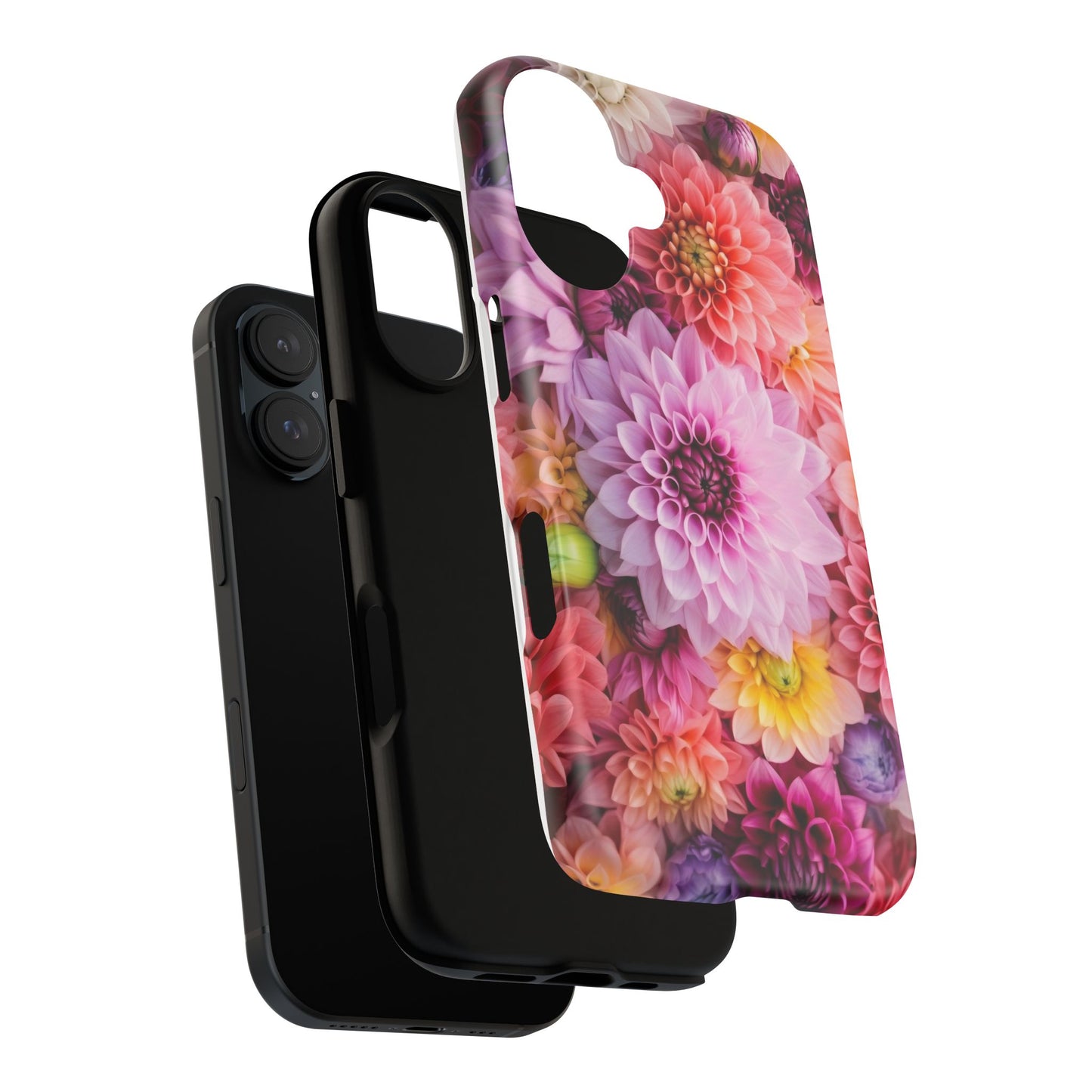 Floral iPhone Case, Tough Floral Phone Cover, Flower Pattern Case, Spring Design, Gift for Her, Durable Phone Accessory