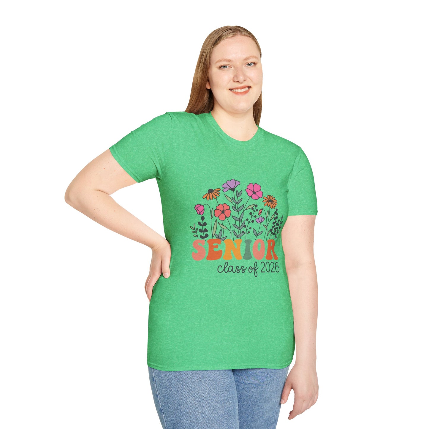 Senior Class of 2026 Floral T-Shirt, Graduation Gift, Unisex Tee, Senior's Apparel, College Bound Shirt
