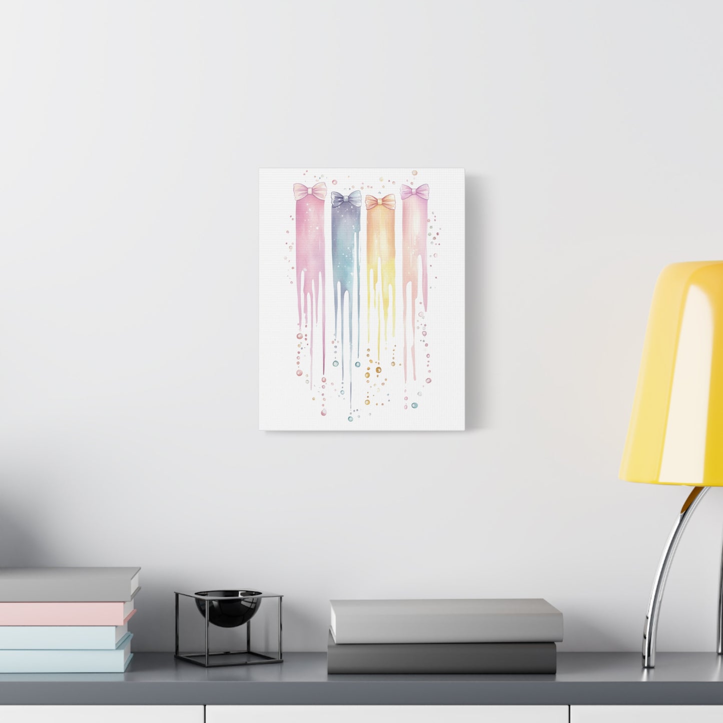 Pastel Drip Colorful Bow Decor