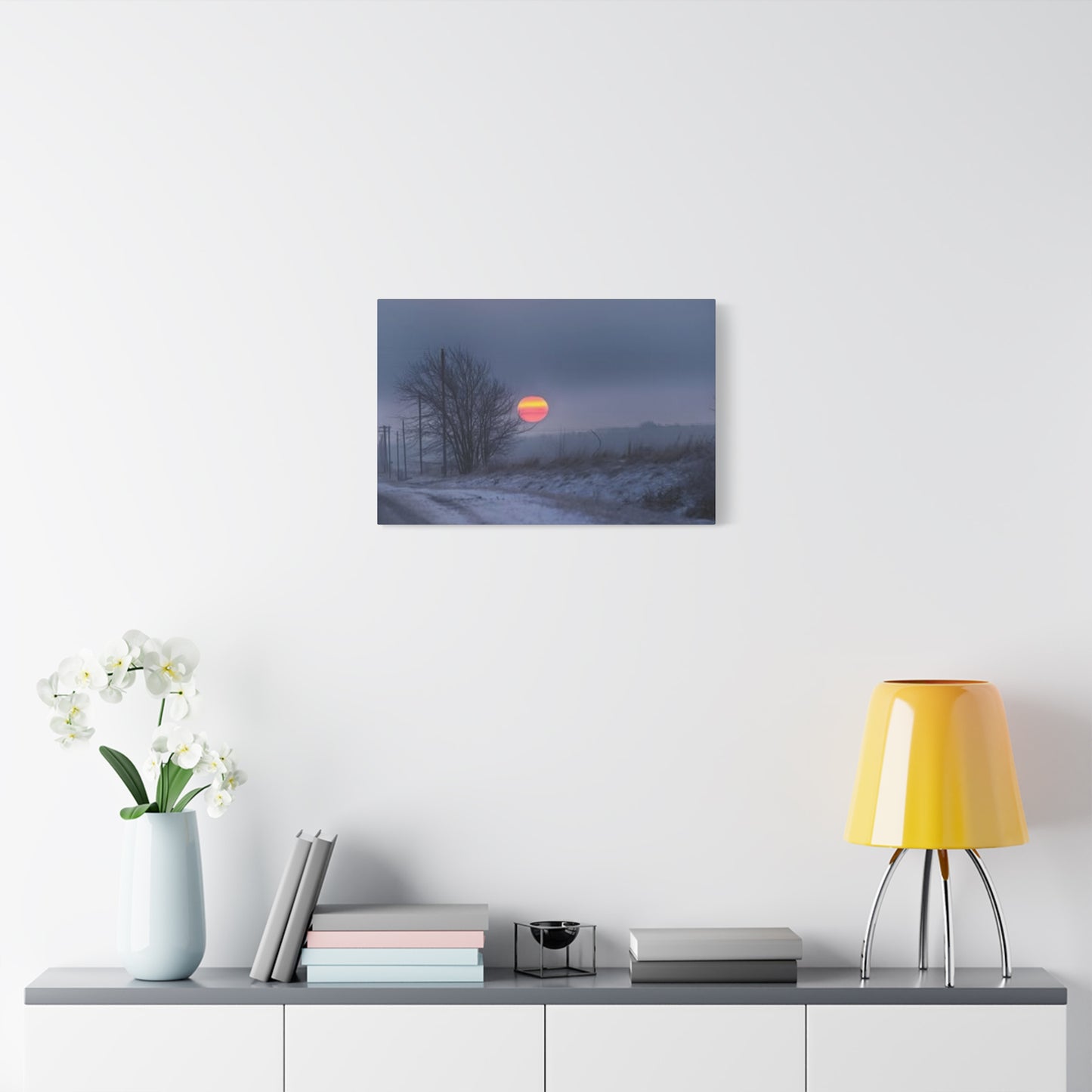 Serene Sunset Canvas Print, Home Decor Art, Relaxing Wall Art, Nature Decor, Scenic Landscape, Perfect Gift for Nature Lovers
