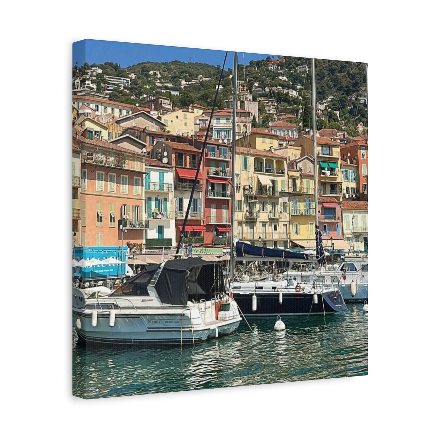 Italy Nautical Canvas Wall Art, Coastal Home Decor, Marina Print, Beach Decor, Nautical Gift, Coastal Living Decoration