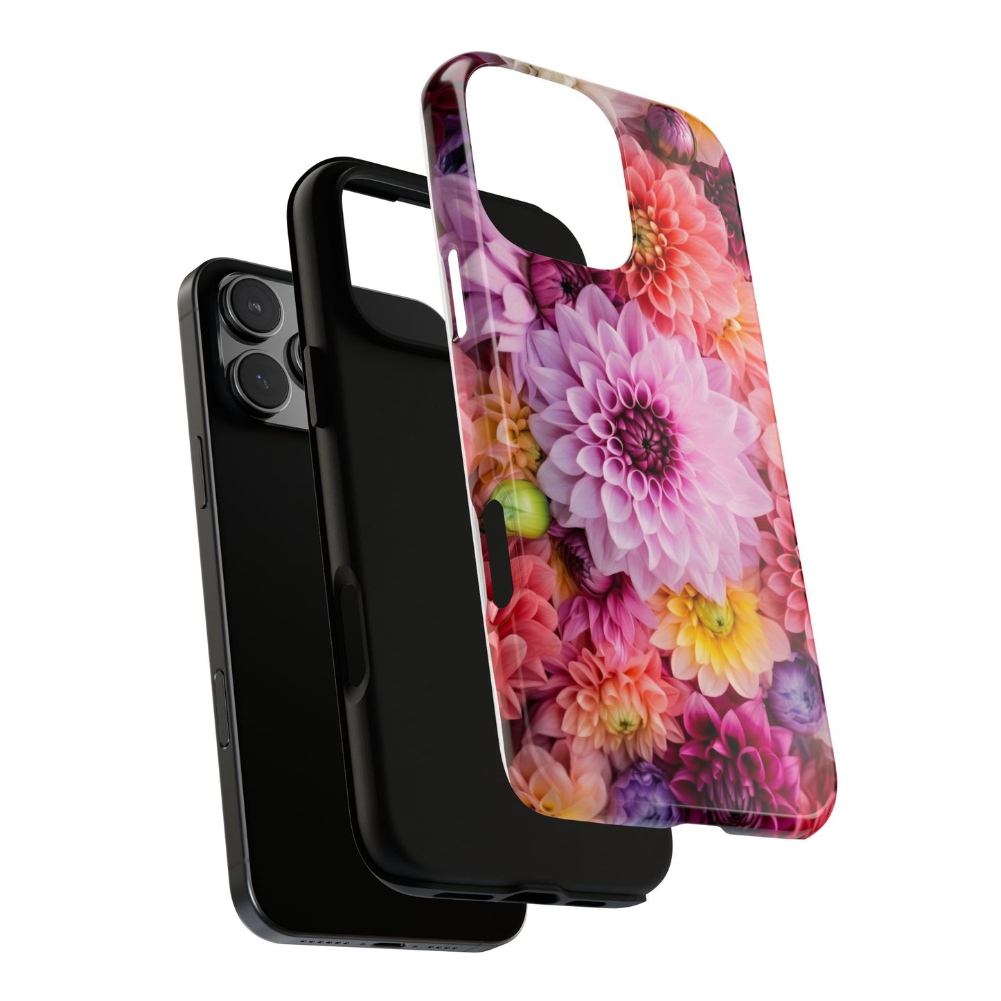 Floral iPhone Case, Tough Floral Phone Cover, Flower Pattern Case, Spring Design, Gift for Her, Durable Phone Accessory