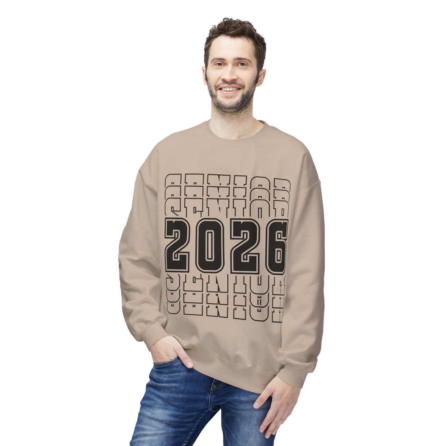 Stylish Senior Sweatshirt for Class of 2026, Unisex Crewneck, Graduation Gift, College Bound, Cozy Apparel, Trendy Layering Piece