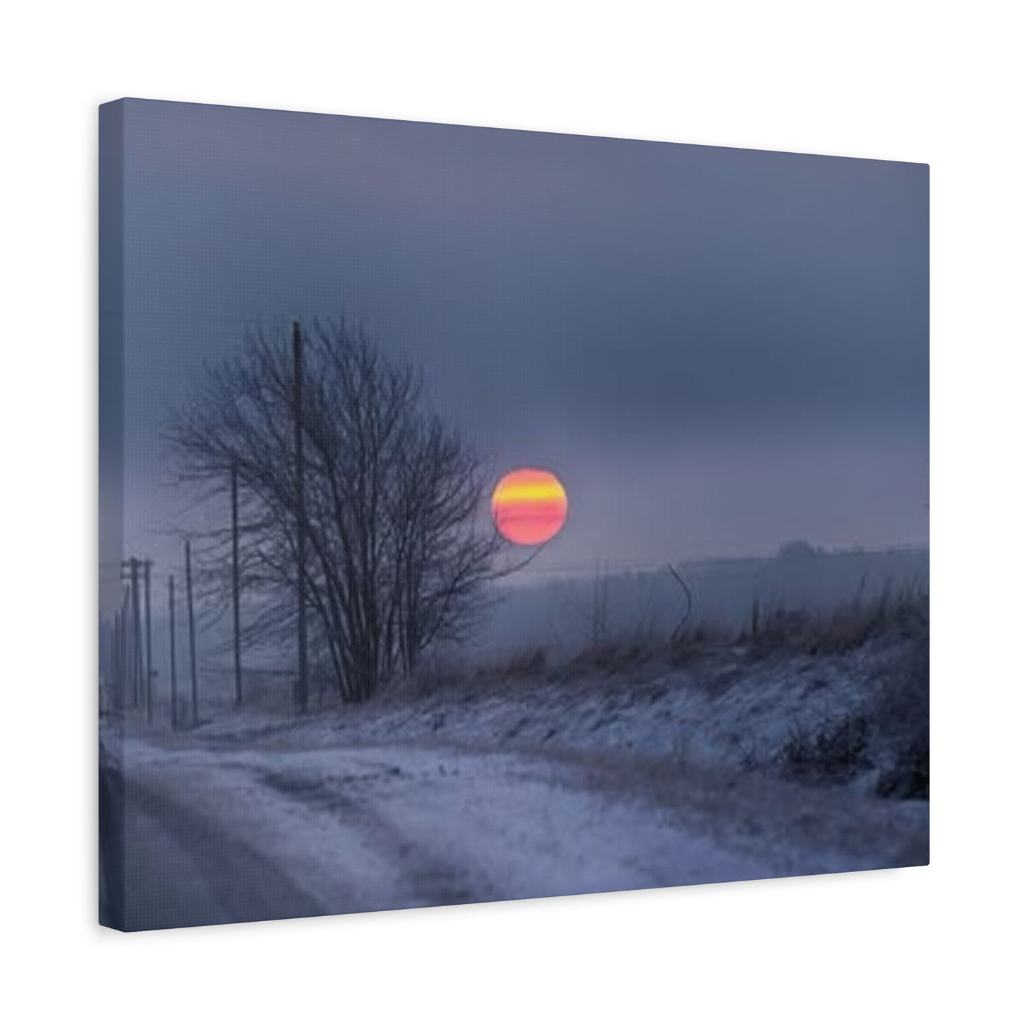Serene Sunset Canvas Print, Home Decor Art, Relaxing Wall Art, Nature Decor, Scenic Landscape, Perfect Gift for Nature Lovers