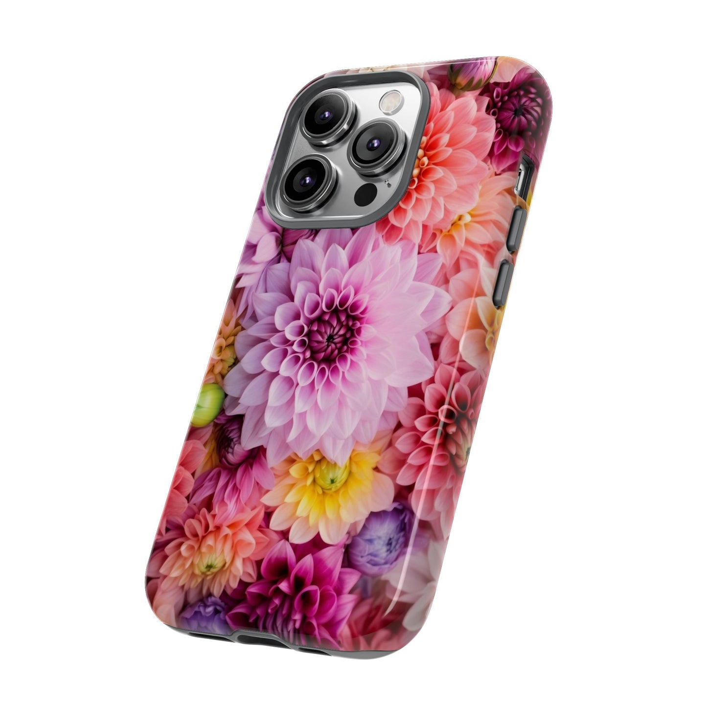 Floral iPhone Case, Tough Floral Phone Cover, Flower Pattern Case, Spring Design, Gift for Her, Durable Phone Accessory