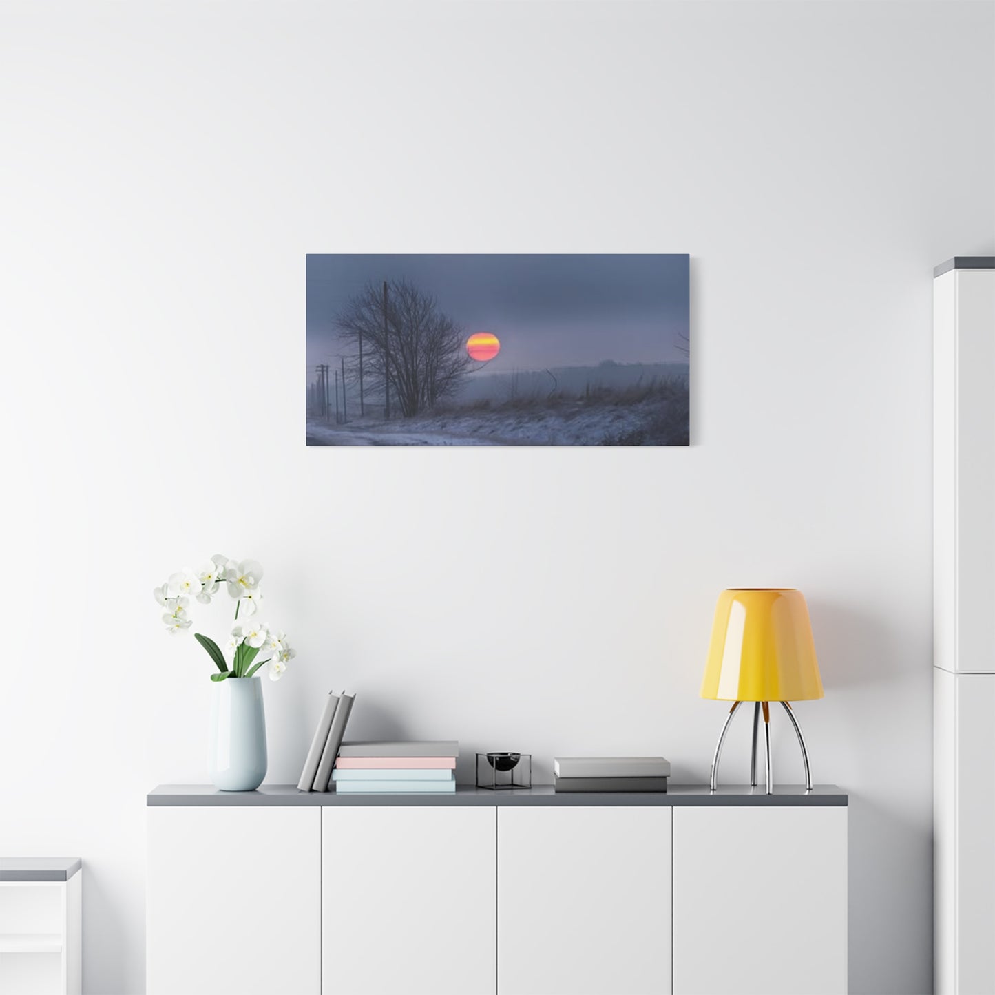 Serene Sunset Canvas Print, Home Decor Art, Relaxing Wall Art, Nature Decor, Scenic Landscape, Perfect Gift for Nature Lovers