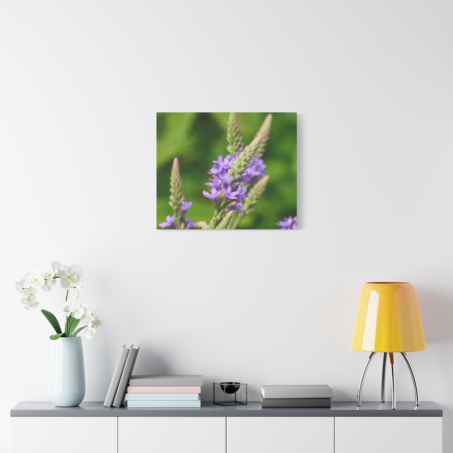 Floral Canvas Wall Art, Stretched Matte Canvas Print, Home Decor, Purple Flower Artwork, Nature-Inspired Decoration
