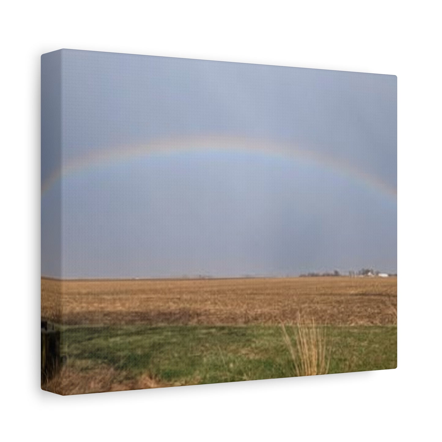 Rainbow Landscape Canvas Print, Inspirational Home Decor, Gift for Nature Lovers, Modern Wall Art, Farmhouse Style, Rainbow Art