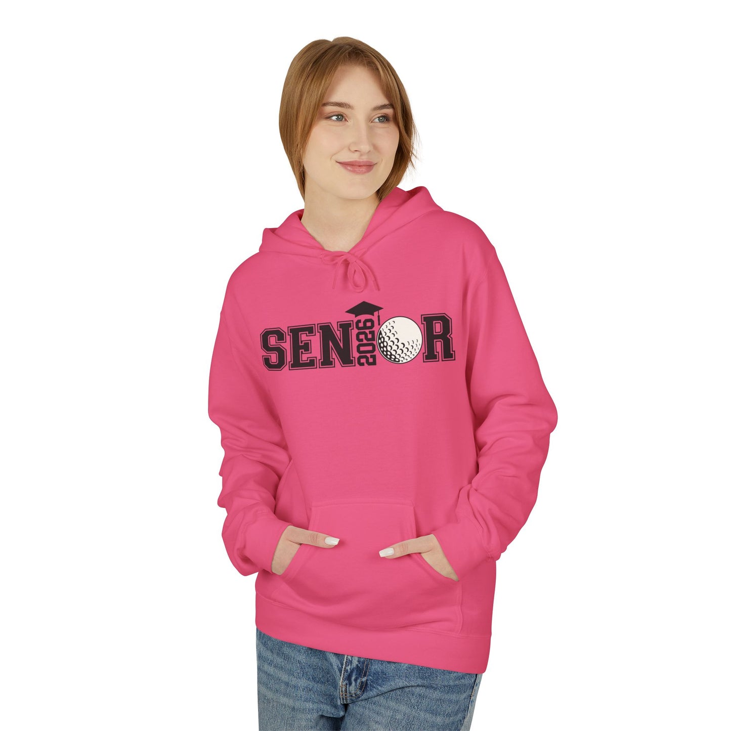 Senior- Golf Fleece Hoodie - Perfect for Graduates, Cozy Gift for Seniors, College Prep, Class of 2023, Warm and Stylish