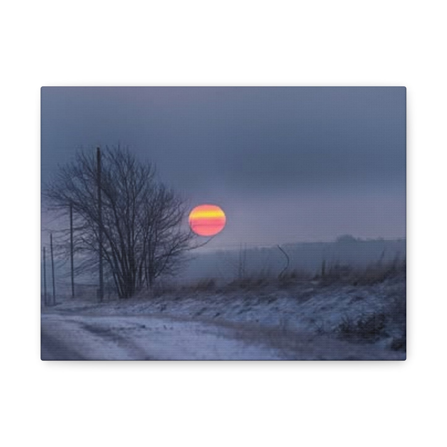 Serene Sunset Canvas Print, Home Decor Art, Relaxing Wall Art, Nature Decor, Scenic Landscape, Perfect Gift for Nature Lovers