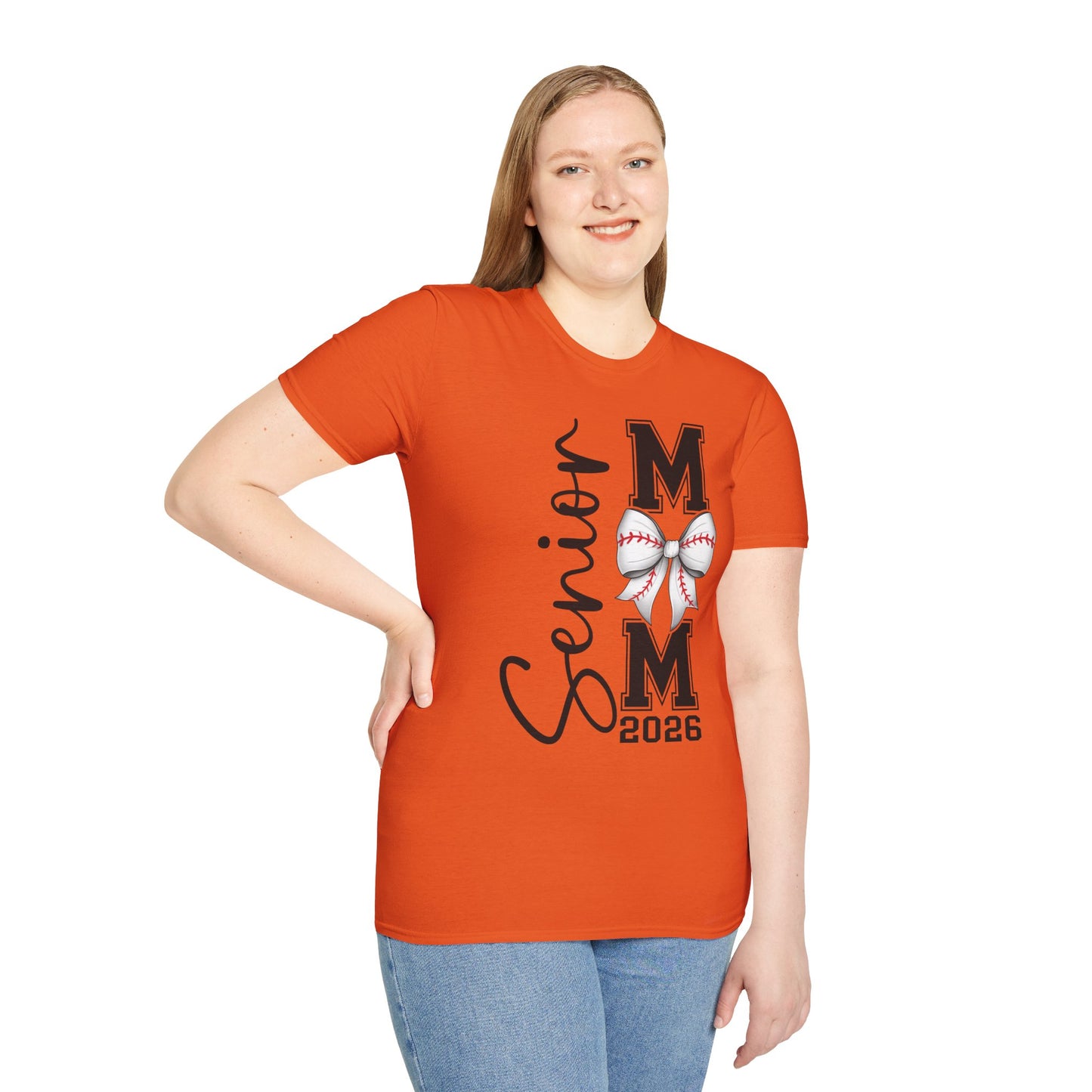 Senior Baseball Mom 2026 Unisex Softstyle T-Shirt