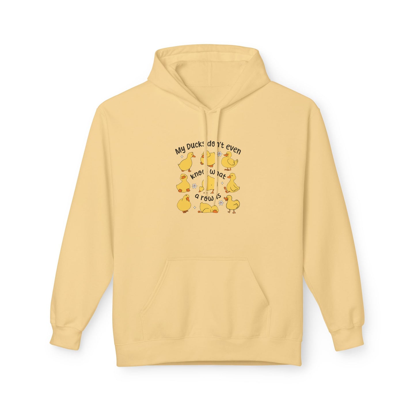 My Duck Didn’t Even Fleece Hoodie, Cozy Animal Lover Gift, Fun Birthday Present, Cute Casual Wear, Duck-Themed Apparel, Warm Hoodie