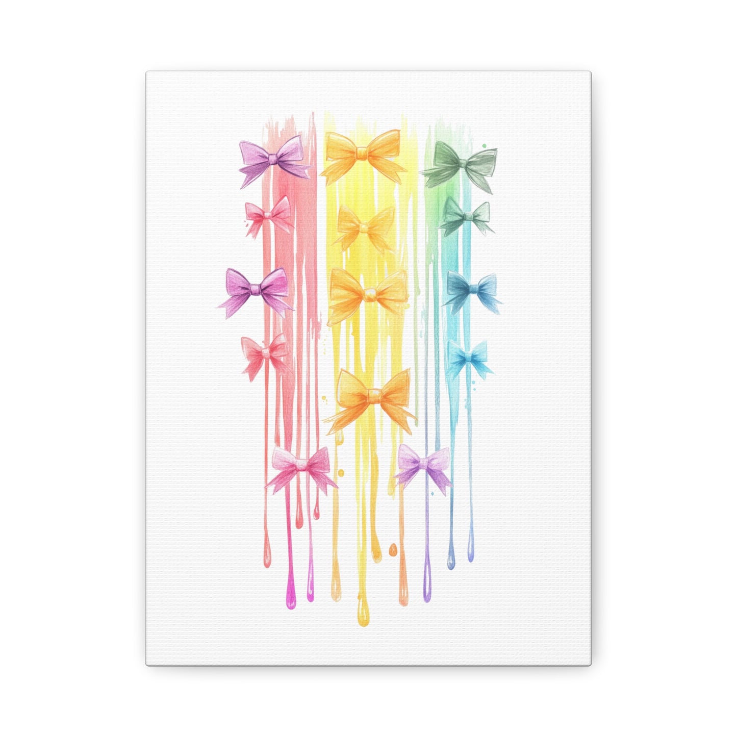 Colorful Bow Decor Canvas Print Wall Art