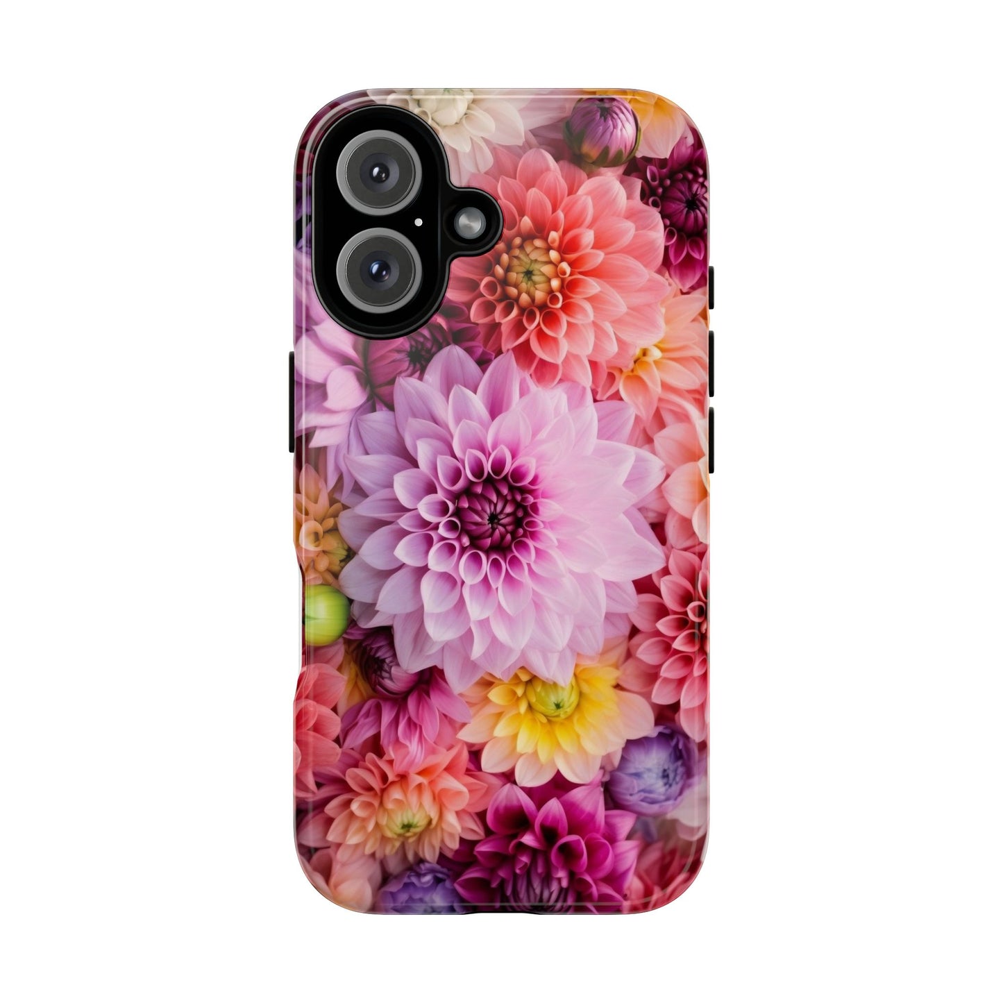 Floral iPhone Case, Tough Floral Phone Cover, Flower Pattern Case, Spring Design, Gift for Her, Durable Phone Accessory