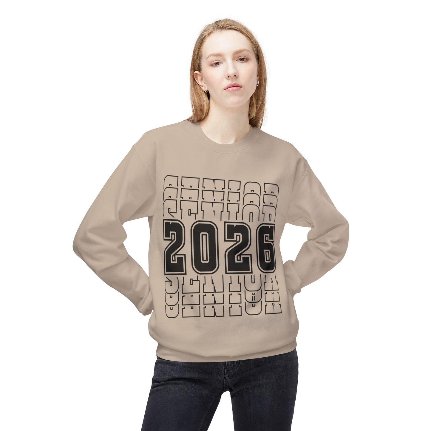 Stylish Senior Sweatshirt for Class of 2026, Unisex Crewneck, Graduation Gift, College Bound, Cozy Apparel, Trendy Layering Piece