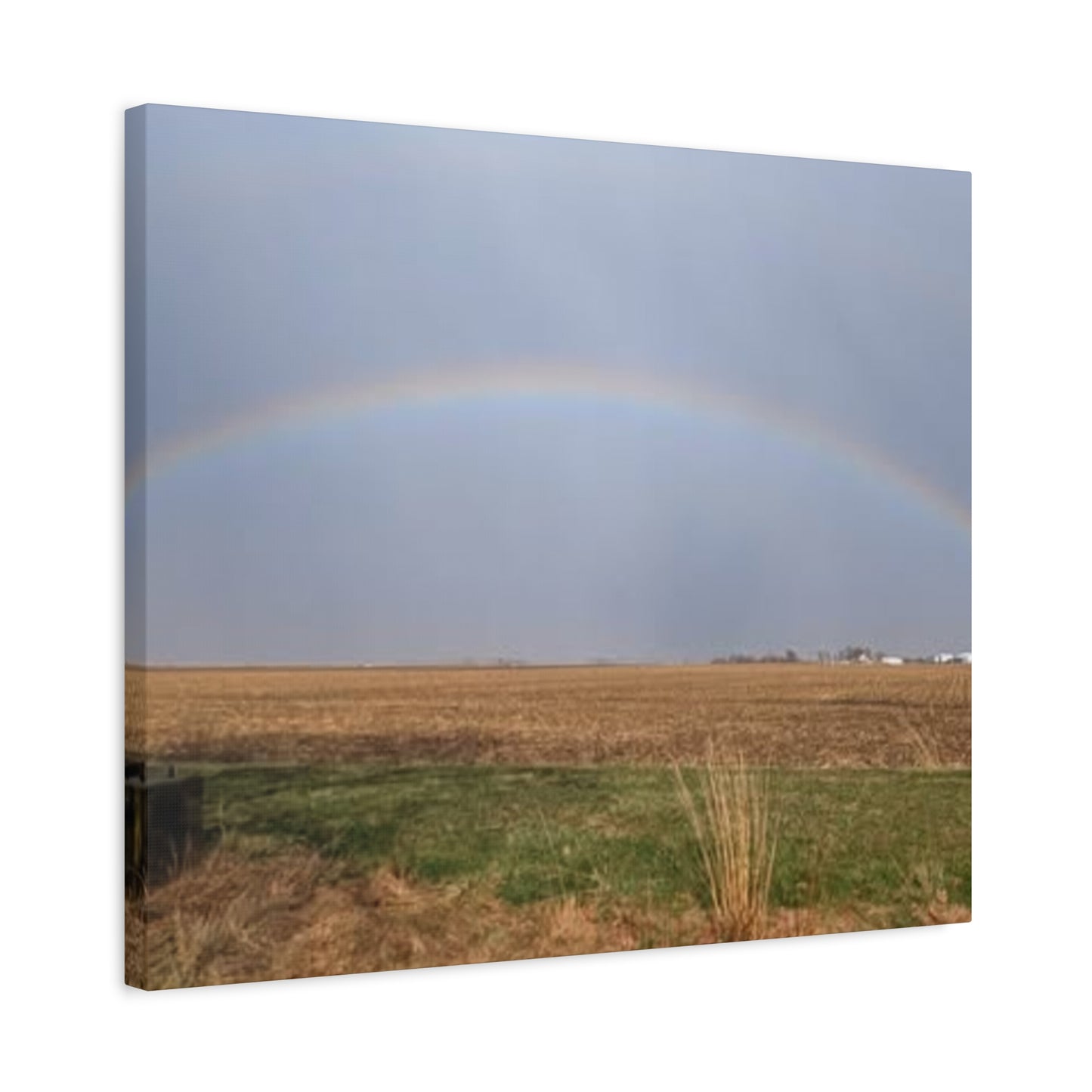Rainbow Landscape Canvas Print, Inspirational Home Decor, Gift for Nature Lovers, Modern Wall Art, Farmhouse Style, Rainbow Art