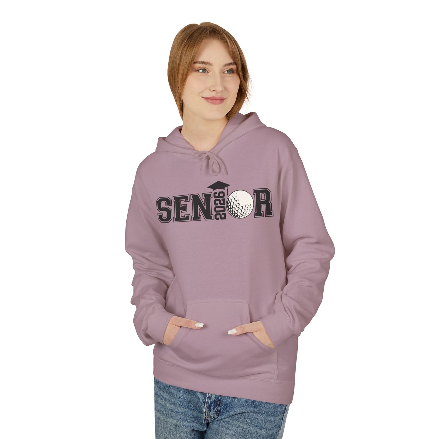 Senior- Golf Fleece Hoodie - Perfect for Graduates, Cozy Gift for Seniors, College Prep, Class of 2023, Warm and Stylish